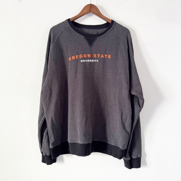 Oregon State University Camp David Black Gray Oversized Sweatshirt XXL Athletic - Picture 1 of 13